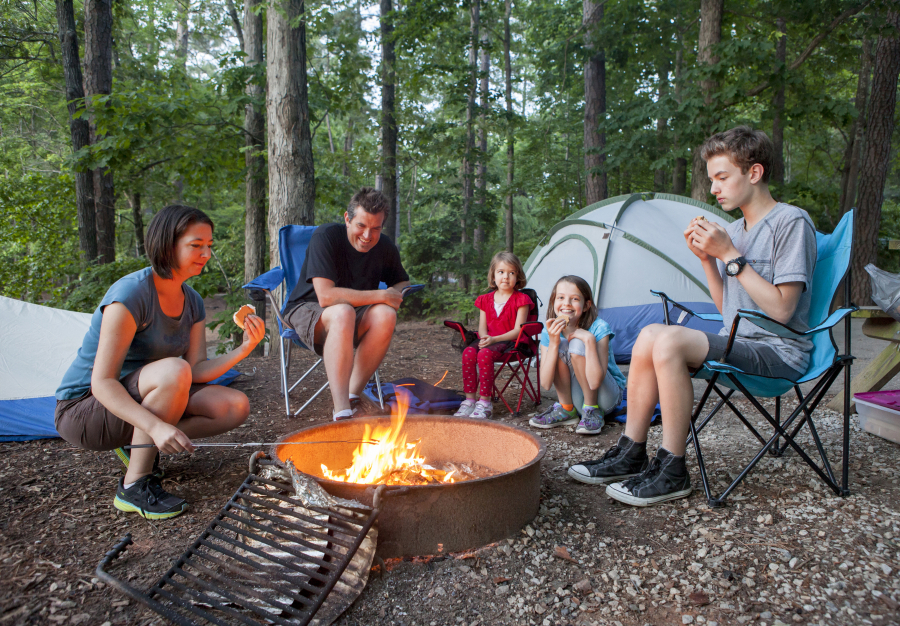 famille au france camping